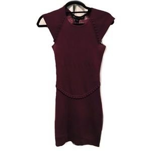 Maroon Mini Dress